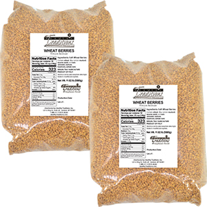 Organic Italian Soft Wheat Berries – Two 5 kg. (11.02 lbs.) bags